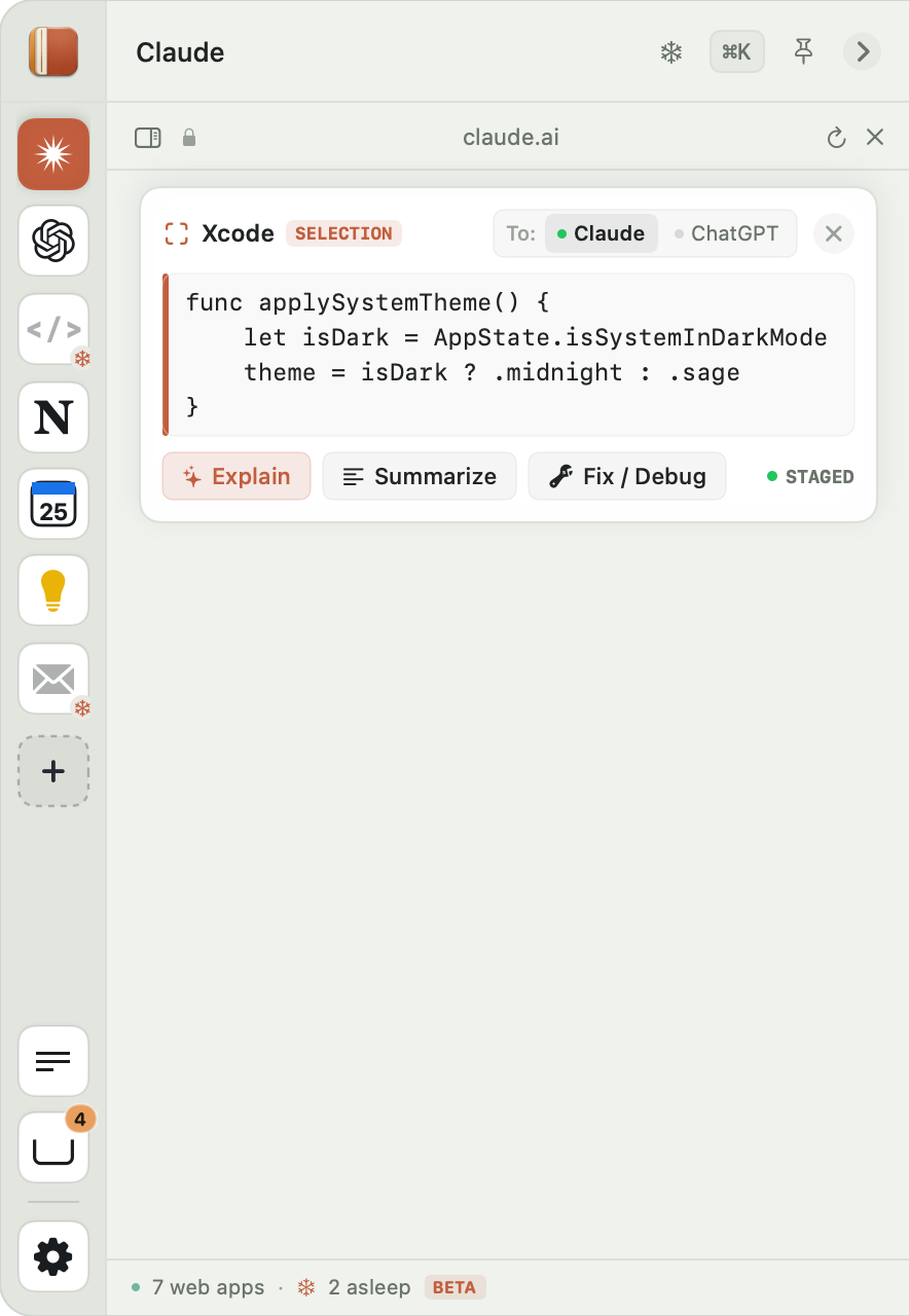 Margin preview: Web Apps & AI Assistants